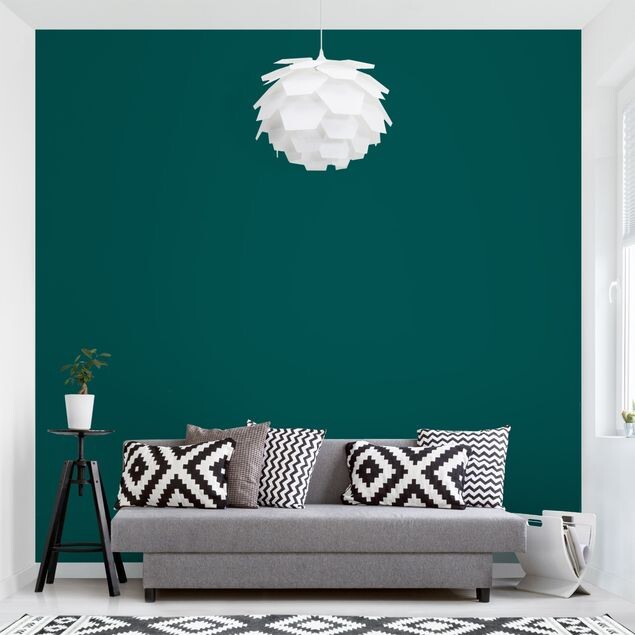Grüne Wandfarbe – Tapete Piniengrün