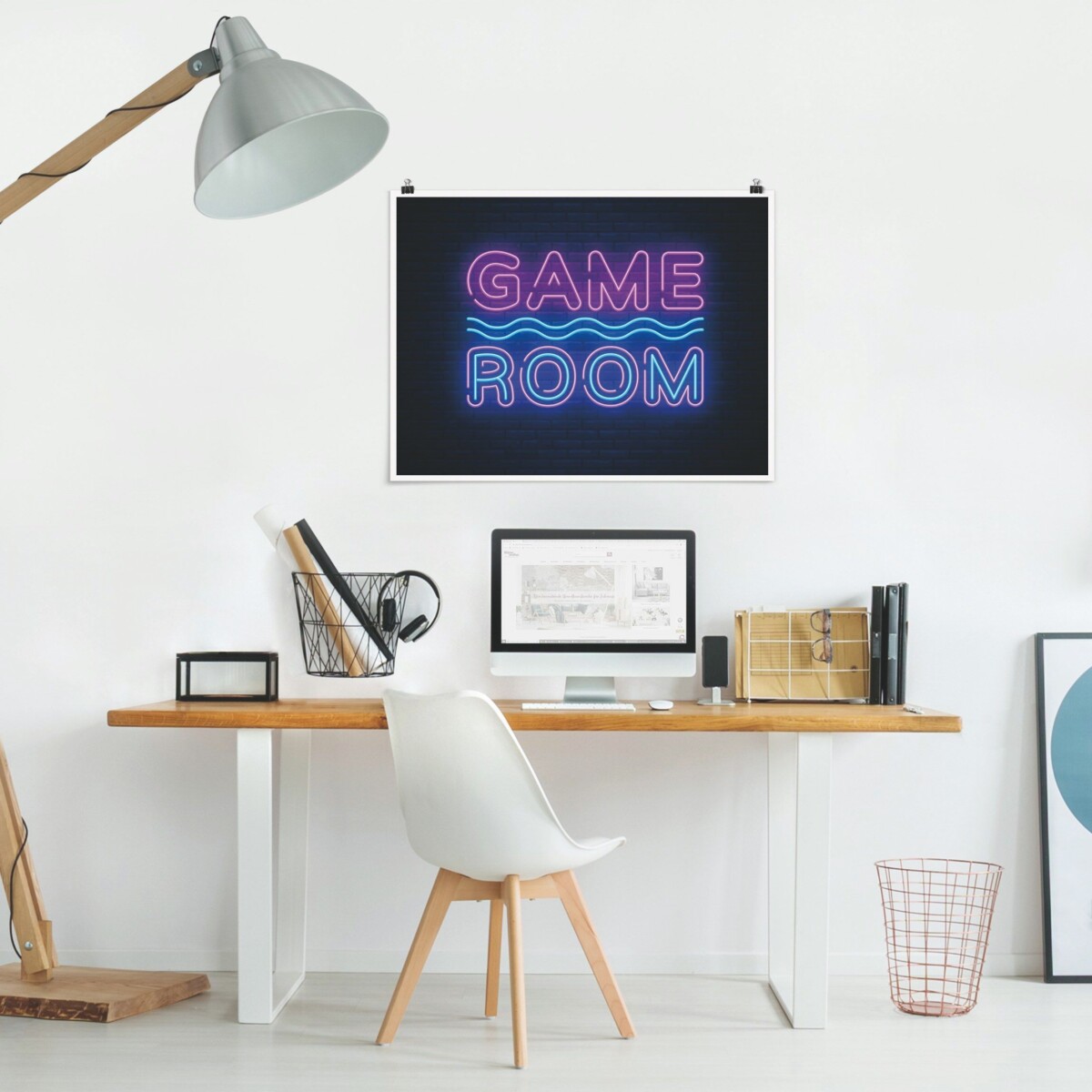 Poster Gaming Zimmer – Neon Schrift Game Room